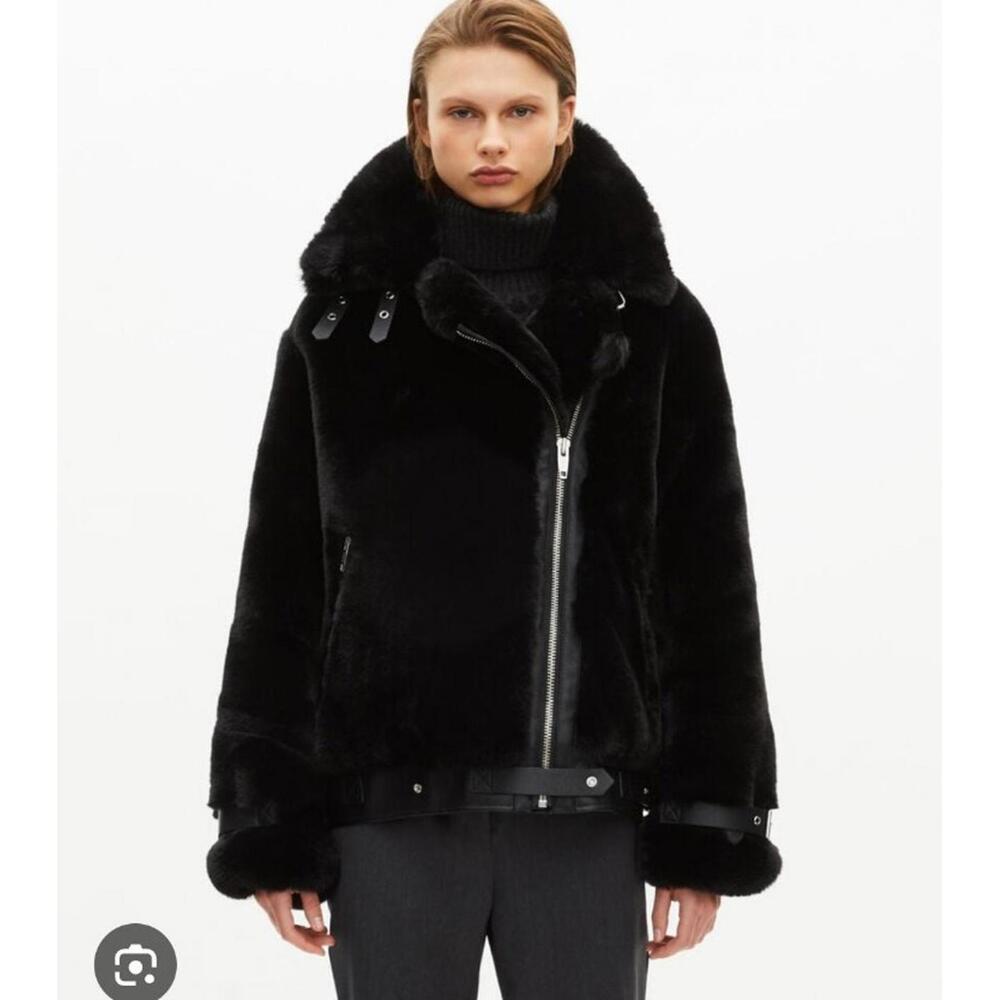 The Kooples Faux Fur Aviator Jacket